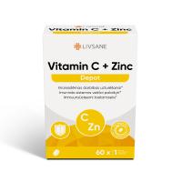 LIVSANE Vitamin C + Zinc Depot tabletes N60