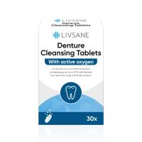 LIVSANE Denture šķīstōšās tabletes zobu protēžu tīrīšanai N30