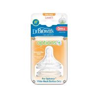 Dr. Brown‘s I līmeņa knupīši pudelītēm ar platu kakliņu, no 0 līdz 3 mēnešu vecumam