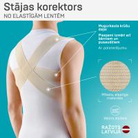 TONUS ELAST 0107 medicīniskais elastīgais stājas korektors (ortoze), krustveidīgs, XL
