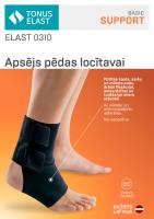 TONUS ELAST 0310 medicīniskais elastīgais apsējs no neoprēna (ortoze) pēdas locītavas fiksācijai, NR.1 (S)