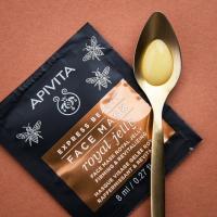 APIVITA EXPRESS BEAUTY Sejas maska ar bišu māšu peru pieniņu  2 x 8ml