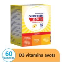 OLIDETRIM 2000 IU D vitamīns mīkstās kapsulas N60