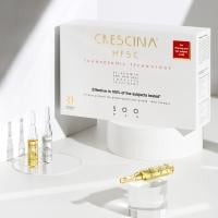 CRESCINA Transdermic ampulu komplekss matu augšanai un pret matu izkrišanu vīriešiem, intensitāte 500, N10+10