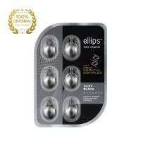 ELLIPS Silky Black Pro Keratin vitamīni tumšiem matiem ar keratīnu, kapsulas 1mlxN6