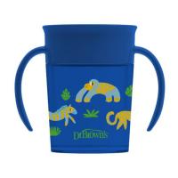 DR.BROWN'S krūzīte ar vāciņu CHEERS 360 DECO, 200 ml, sinine