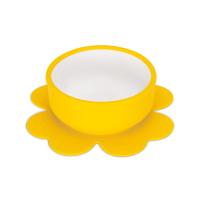 BABOO Silikona bļoda ar lipīgu apakšu, 6+ mēn., dzeltena