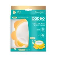 BABOO Silikona bļoda ar lipīgu apakšu, 6+ mēn., dzeltena