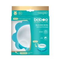 BABOO Silikona bļoda ar lipīgu apakšu, 6+ mēn., tirkīza