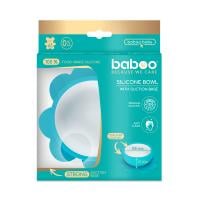 BABOO Silikona bļoda ar lipīgu apakšu, 6+ mēn., tirkīza
