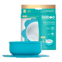 BABOO Silikona bļoda ar lipīgu apakšu, 6+ mēn., tirkīza