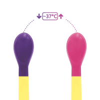 BABOO Karstumjutīgās karotes, 4+ mēnešu vecumam, dzeltenas N2