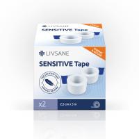 LIVSANE Sensitive lentveida plāksteris rullī jutīgai ādai 5mx2,5cm N2