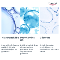 EUCERIN Hyaluron-Filler +3x Effect mitrinošs nakts gēlkrēms ar hialuronskābi un vitamīnu B5 50 ml