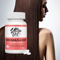 ULTRAVIT Skin, Nails&Hair kolagēna formula kapletes N60