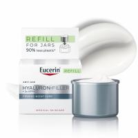 EUCERIN Hyaluron-Filler +3x Effect ādu nostiprinoša nakts krēma, atkārtoti uzpildāms iepakojums (Refill) 50 ml