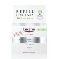 EUCERIN Hyaluron-Filler +3x Effect dienas krēms ar SPF 15 sausai ādai, atkārtoti uzpildāms iepakojums (Refill) 50 ml