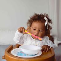 BABOO Karstumjutīgā karote, 4+ mēnešu vecumam, rozā