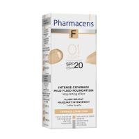 PHARMACERIS F Intense Coverage SPF20 tonālais krēms ar ilgu noturību 01 Ivory 30ml
