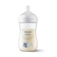 PHILIPS AVENT Natural Response Koala zīdaiņu barošanas pudelīte, lēnas plūsmas knupītis, 1m+ 260ml