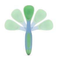 BABOO Elastīgi piederumi (karote un dakšiņa), 6+ mēn., zaļi