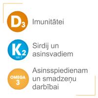 OLIDETRIM 4000 D3+ K2 Omega-3 kapsulas N30