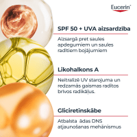 Eucerin Sun Oil Control Dry Touch SPF50 bezkrāsains izsmidzināms saules aizsarglīdzeklis 200 ml