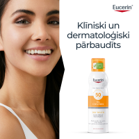 Eucerin Sun Oil Control Dry Touch SPF50 bezkrāsains izsmidzināms saules aizsarglīdzeklis 200 ml