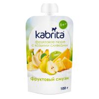 KABRITA Augļu smūtijs biezenis saldo krējumu no kazas piena 6m.+ 100g