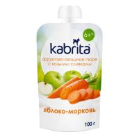 KABRITA Ābolu-Burkānu biezenis ar saldo krējumu no kazas piena 6+m. 100g
