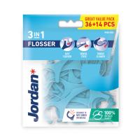JORDAN 3-in-1 Flosser zobu diegs ar turētāju N50