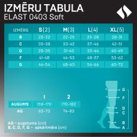 TONUS ELAST 0403 SOFT garās zeķes bez purngala 1.augums 2.izmērs