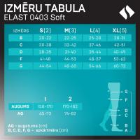 TONUS ELAST 0403 SOFT garās zeķes bez purngala 1.augums 3.izmērs