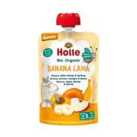 HOLLE Banana Lama Banānu, ābolu, mango un aprikožu biezenis zīdaiņiem no 6 mēn.100g