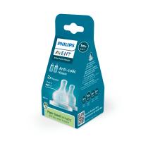 PHILIPS AVENT Pretkoliku barošanas pudeļu silikona knupīši 1m.+ N2