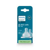 PHILIPS AVENT Pretkoliku barošanas pudeļu silikona knupīši 1m.+ N2