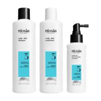 NIOXIN System 3 krāsotiem matiem ar vieglu tendenci kļūt plānākiem, komplekts 300ml+300ml+100ml