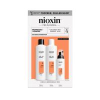 NIOXIN System 4 krāsotiem matiem ar progresējošu tendenci kļūt plānākiem, komplekts 300ml+300ml+100ml