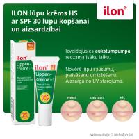 ILON lūpu krēms HS ar SPF 30 lūpu kopšanai un aizsardzībai 10 ml