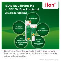 ILON lūpu krēms HS ar SPF 30 lūpu kopšanai un aizsardzībai 10 ml