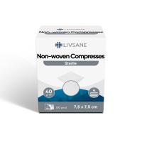 LIVSANE neausta materiāla sterilas salvetes 7,5x7,5cm (25x2) N50