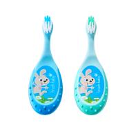 BRUSH-BABY Flossbrush zobu birste 0-3g. zila, zaļa N2