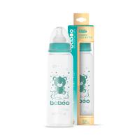 BABOO stikla pretkoliku stikla barošanas pudelīte, šaurs kakliņš, 3+ mēneši 240 ml