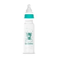 BABOO stikla pretkoliku stikla barošanas pudelīte, šaurs kakliņš, 3+ mēneši 240 ml