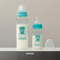 BABOO stikla pretkoliku stikla barošanas pudelīte, šaurs kakliņš, 3+ mēneši 240 ml