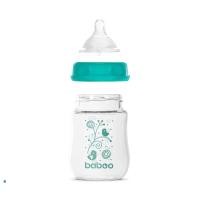 BABOO stikla pretkoliku barošanas pudelīte, plats kakliņš,  0+ mēneši 150 ml