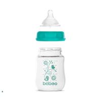BABOO stikla pretkoliku barošanas pudelīte, plats kakliņš,  0+ mēneši 150 ml