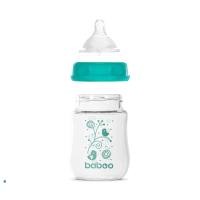 BABOO stikla pretkoliku barošanas pudelīte, plats kakliņš,  0+ mēneši 150 ml