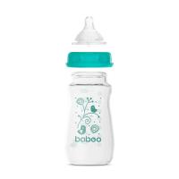 BABOO stikla pretkoliku barošanas pudelīte, plats kakliņš, 3+ mēneši 250 ml