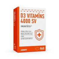 ICONFIT D3 vitamīns 4000 SV imunitātei kapsulas N60